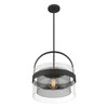 Minka-Lavery - 1916-899 - One Light Convertible Pendant/Semi-Flush Mount - Ravik - Dark Matte Black