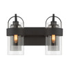 Minka-Lavery - 1912-899 - Two Light Vanity - Ravik - Dark Matte Black