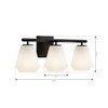 Minka-Lavery - 14373-899 - Three Light Vanity - Siena - Dark Matte Black