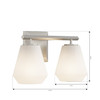 Minka-Lavery - 14372-84 - Two Light Vanity - Siena - Brushed Nickel