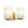 Minka-Lavery - 12432-732 - Two Light Vanity - Mirelle - Legacy Brass