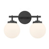 Minka-Lavery - 12012-899 - Two Light Vanity - Ortesa - Dark Matte Black