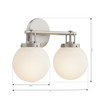 Minka-Lavery - 12012-84 - Two Light Vanity - Ortesa - Brushed Nickel