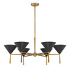 Minka-Lavery - 10316-855 - Six Light Chandelier - Cortan - Legacy Brass