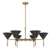 Minka-Lavery - 10316-855 - Six Light Chandelier - Cortan - Legacy Brass