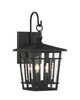 Minka-Lavery - 77901-66 - Three Light Outdoor Wall Sconce - Fieldstone - Sand Coal Black