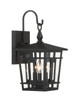 Minka-Lavery - 77901-66 - Three Light Outdoor Wall Sconce - Fieldstone - Sand Coal Black
