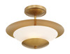 Minka-Lavery - 3943-732 - Three Light Semi Flush Mount - Solara - Legacy Brass