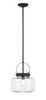 Minka-Lavery - 3937-899 - One Light Pendant - WickGlow - Dark Matte Black