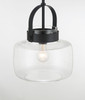 Minka-Lavery - 3937-899 - One Light Pendant - WickGlow - Dark Matte Black
