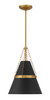 Minka-Lavery - 3933-876 - One Light Pendant - Springfield - Dark Matte Black