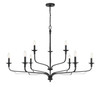 Minka-Lavery - 3829-899 - Nine Light Chandelier - Velena - Dark Matte Black