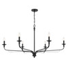 Minka-Lavery - 3826-899 - Six Light Chandelier - Velena - Dark Matte Black