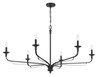 Minka-Lavery - 3826-899 - Six Light Chandelier - Velena - Dark Matte Black
