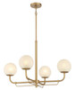 Minka-Lavery - 3797-732 - Four Light Chandelier - Whitehall - Legacy Brass