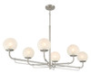 Minka-Lavery - 3796-84 - Six Light Island Pendant - Whitehall - Brushed Nickel