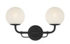 Minka-Lavery - 3792-899 - Two Light Vanity - Whitehall - Dark Matte Black