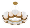 Minka-Lavery - 3779-893 - Nine Light Pendant - Flare - Sand White