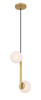 Minka-Lavery - 3745-732 - Two Light Pendant - Curven - Legacy Brass