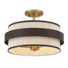 Minka-Lavery - 3685-886 - Three Light Semi Flush Mount - Harbor Wrap - Dark Bronze