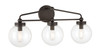 Minka-Lavery - 2973-860 - Three Light Vanity - Stella - Dark Bronze