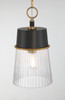 Minka-Lavery - 192-876 - One Light Pendant - Stamford - Dark Matte Black
