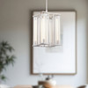 Alora - PD339415PNCR-UNV - LED Pendant - Sabre - Polished Nickel/Ribbed Glass
