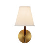 Alora - WS445106BGWL - One Light Wall Sconce - Sloan - Brushed Gold/White Linen