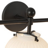 Alora - VL579328MBGR - Three Light Bathroom Vanity - Cherise - Matte Black/Glossy Ribbed Opal Glass