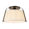 Alora - SF675213MBWL - One Light Semi-Flush Mount - Scout - Matte Black/White Linen