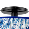 Alora - SF675213MBBL - One Light Semi-Flush Mount - Scout - Matte Black/Blue Linen