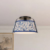 Alora - SF675213MBBL - One Light Semi-Flush Mount - Scout - Matte Black/Blue Linen