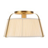 Alora - SF675213BGWL - One Light Semi-Flush Mount - Scout - Brushed Gold/White Linen