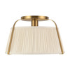 Alora - SF675213BGWL - One Light Semi-Flush Mount - Scout - Brushed Gold/White Linen
