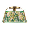 Alora - SF675213BGGL - One Light Semi-Flush Mount - Scout - Brushed Gold/Green Linen