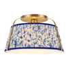Alora - SF675213BGBL - One Light Semi-Flush Mount - Scout - Brushed Gold/Blue Linen