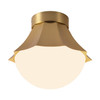 Alora - SF595211BGOP - One Light Semi-Flush Mount - Shelton - Brushed Gold