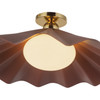 Alora - SF354125BGD - One Light Semi-Flush Mount - Furrow - Burgundy