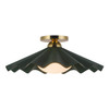 Alora - SF354016PGN - One Light Semi-Flush Mount - Furrow - Pine Green