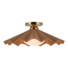 Alora - SF354016PEC - One Light Semi-Flush Mount - Furrow - Peach