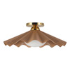 Alora - SF354016PEC - One Light Semi-Flush Mount - Furrow - Peach