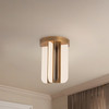 Alora - SF336508VB - LED Semi-Flush Mount - Anders - Vintage Brass