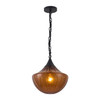Alora - PD651012MBAM - One Light Pendant - Farrah - Matte Black/Amber