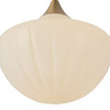 Alora - PD651012BGGR - One Light Pendant - Farrah - Brushed Gold/Glossy Ribbed Opal Glass