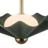 Alora - PD354016PGN - LED Pendant - Furrow - Pine Green