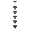 Alora - PD341548STA - Five Light Pendant - Versus - Aged Steel