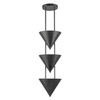 Alora - PD341328STA - Three Light Pendant - Versus - Aged Steel