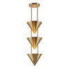 Alora - PD341328PTB - Three Light Pendant - Versus - Patina Brass