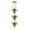 Alora - PD341328PTB - Three Light Pendant - Versus - Patina Brass