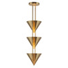 Alora - PD341328PTB - Three Light Pendant - Versus - Patina Brass